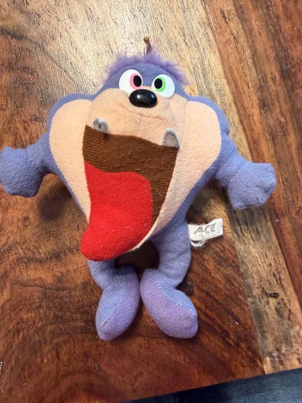 Ace Novelty Tiny Toons Dizzy Devil 1990 Purple Plush Toy